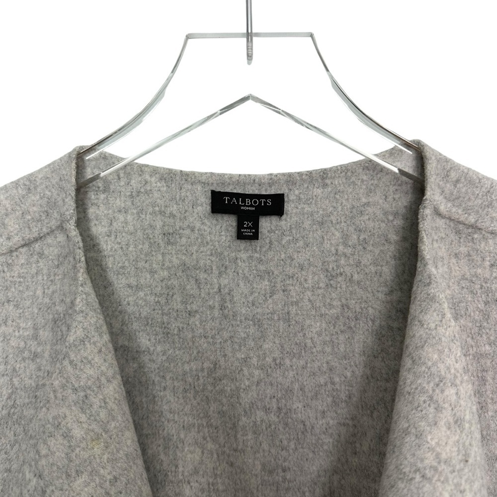 Talbots Plus 2x Wool Blend Color Block Longline V… - image 4